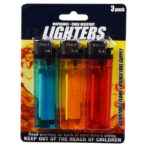 V-Lite Disposable Child Resistant Lighters, 3-ct. Packs