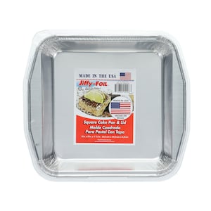 8 Square Holiday Cake Pan with Plastic Lid - #9101X