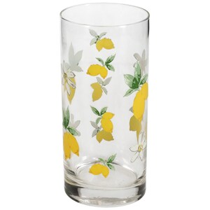 Lemon-Printed Stemless Wine Glasses, 16.8-oz.