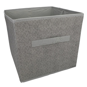 Essentials Gray Collapsible Storage Containers with Handles, 11 in.