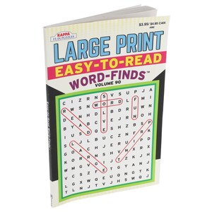 Bulk Kappa Large Print Easy-To-Read Word-Finds Puzzle Books, 96 Pages