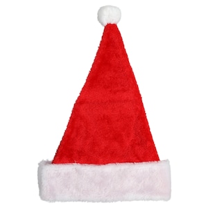 Christmas House Plush Santa Hats With Fur Cuffs, 17 In.
