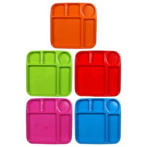 Cooking Concepts 5-Section Lunch Trays, 10x10 in.