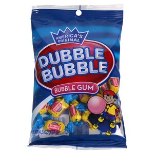Dubble Bubble Assorted Flavored Bubble Gum, 4.5 oz. Bags