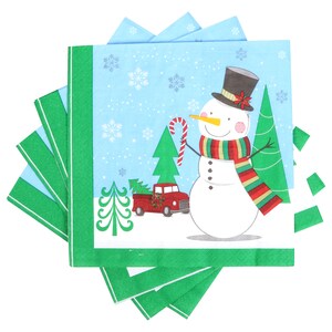 Whimsical Snowman Napkins, 5x5 in., 20-ct. Packs
