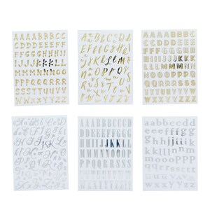 Cursive Alphabet Sticker Sheet  12 Colours – Blue Moon Paper