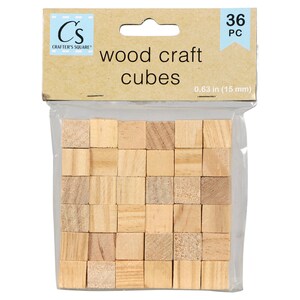 Bulk Crafters Square Wood Craft Cubes, 36-ct. Packs 
