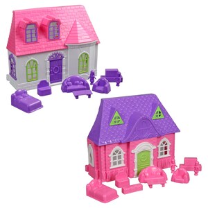 Doll House with Furniture and People,