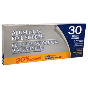 Pop-Up Aluminum Foil Sheets, 30-Ct. Packs
