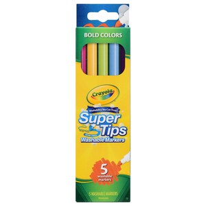 CRAYOLA Super Tips Washable Markers 10 Colors, SuperTips