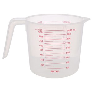 White Plastic Measuring Cup With Capacity Marking, 1/4, 1/3, 1/2 & 1 Cup. -  LionsDeal