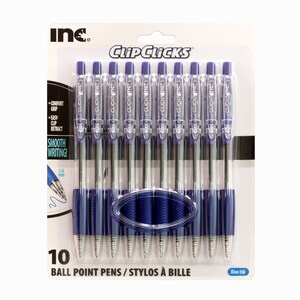 ClipClicks Blue Ball Point Pens,