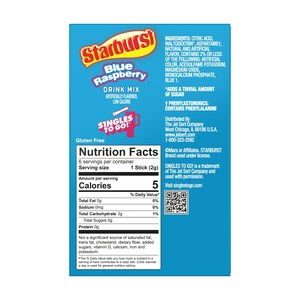 View Starburst Blue Raspberry Singles-To-Go Drink