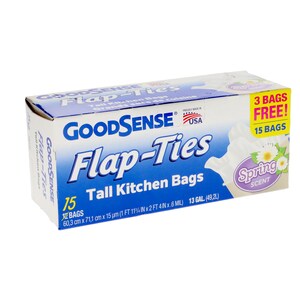 Order Cloud 9 Flap Tie Tall Kitchen Bags, 13 Gallon, Case