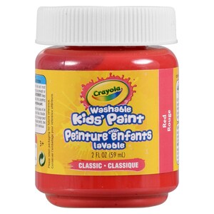 Crayola Washable Kids' Red Paint, Jars