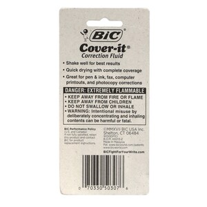 BIC Wite-Out Correction Fluid, Pack Of 6 - .7 Oz Bottles For Quick Document Fixes