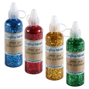 Crafter's Square Washable Glitter Glue, 3.89-oz. Bottles