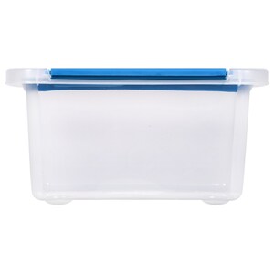 clear plastic storage boxes with split hinged lids