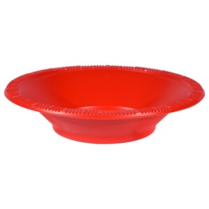 Best Choice Plastic Bowls 20 Oz Red, Bowls