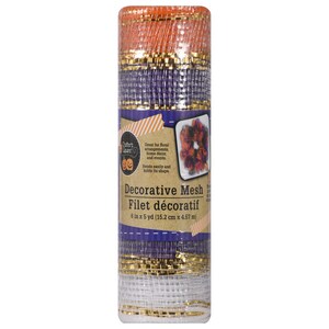 Bulk Crafters Square Decorative Striped Mesh, 5 yd. Spools ...