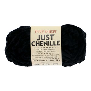 View Premier Just Chenille Black Yarn,