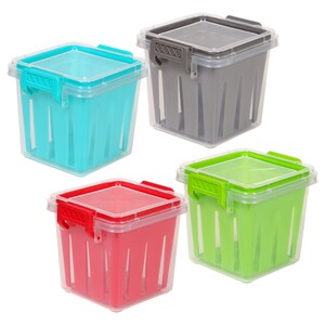 Cooking Concepts Veggie Storage Container, Reusable BPA Free, Fruit and  Vegetable Storage 5 x 4 x 4 (Teal)