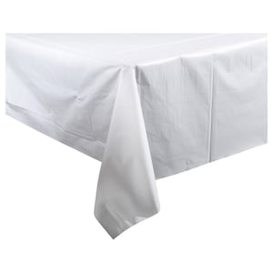 White Plastic Table Covers, 54x108