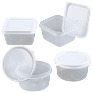 Mini Round Food Storage Containers, 4 oz, 8/Pack, 12 Packs/Carton