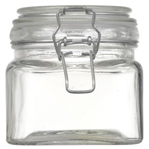 Square Glass Jars with Clasp Lids, 20 oz.