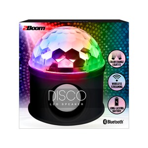 2Boom Bluetooth Disco LED 4.92x4.96x4.92-in.