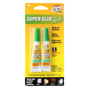 SUPER GLUE Gel 2 Tube Pack. 0.12 Oz Size. No Runs or Drips. Free