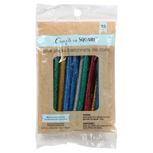 Crafter's Square Mini Glitter Hot Glue Sticks, 4x0.25-in.