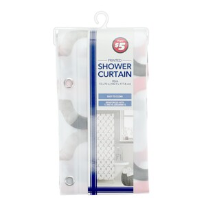 View Printed Plastic Shower Curtains, 70x72-in.