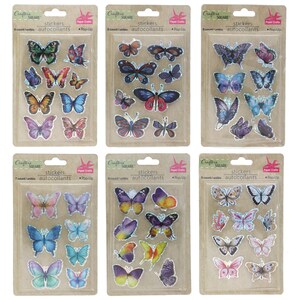 Crafter's Square Handmade Butterfly Stickers with 3-D Wings