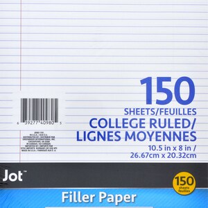 DollarTree.com | Jot Loose-Leaf College Ruled Filler Paper, 150-Sheet Packs