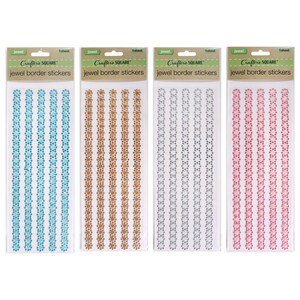 Crafter's Square Jewel Border Stickers, 12.75x4.25 in.