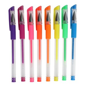 Wholesale Proffice 3pc Neon Gel Pen Set- 8- 3 Assorted Colors