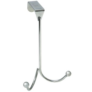 Essentials Silver Colored Over-the-Door Double Hooks