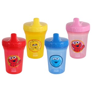  Sesame Street Sesame Beginnings 8oz. Spill Proof Cups - Big  Bird, Cookie Monster and Elmo (3-Pack), Multicolored : Baby