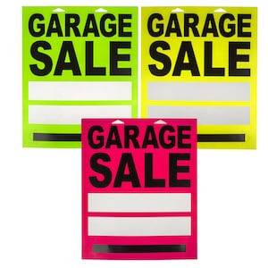 View Large Neon Garage Sale Signs,