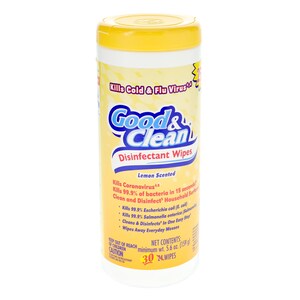 Good & Clean Lemon-Scented Disinfectant Wipes, 30-ct. Canisters