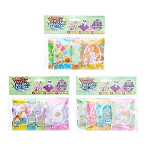 GreenBrier Easter Egg Wack-a-pack Balloon Surprise! 2 Pack of 4  Self-inflating Foil Balloons- Various Designs