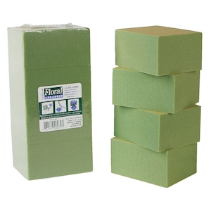 Gentle Grip Green Foam Floral Blocks, 4 Piece