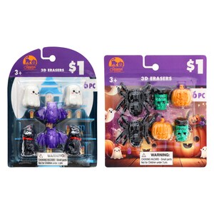 HALLOWEEN ERASER 3D 6CT