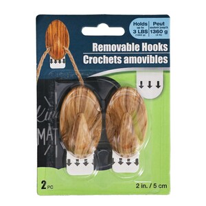 Self-Adhesive Plastic Hooks, 4-ct. Packs