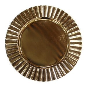 Table Dollar Tree Silver Chargers Gold Fluted Charger Plates,