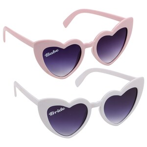 Heart-Shaped Bride and Babe Sunglasses