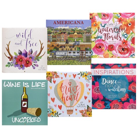 2019 Designer Wall Calendars, 11x11 in. — Dollar Tree penny item