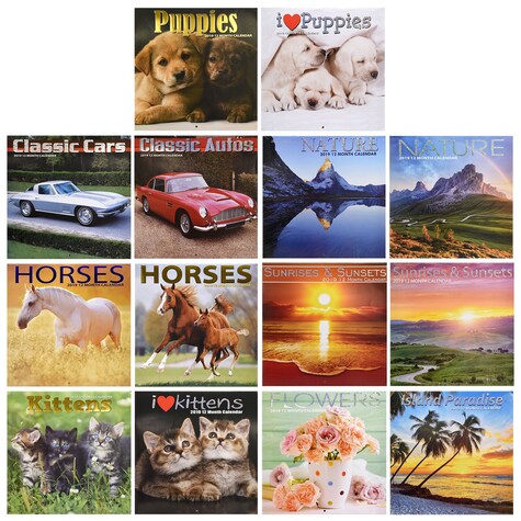 Fashionable Foil 2019 Calendars, 12x12 in. — Dollar Tree penny item