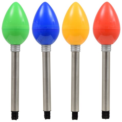 Christmas House Christmas Bulb Solar Stake Lights, 14 in. — Dollar Tree penny item